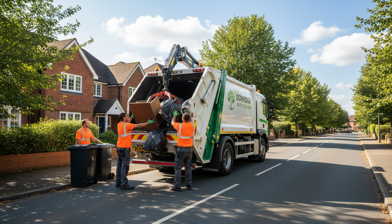 Professional Rubbish Removal team in Dorridge loading waste into van