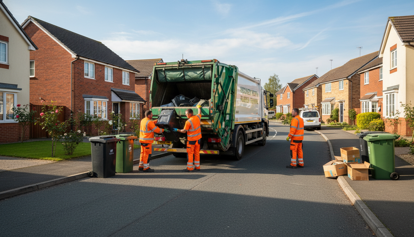 Professional Rubbish Removal team in Hockley Heath loading waste into van