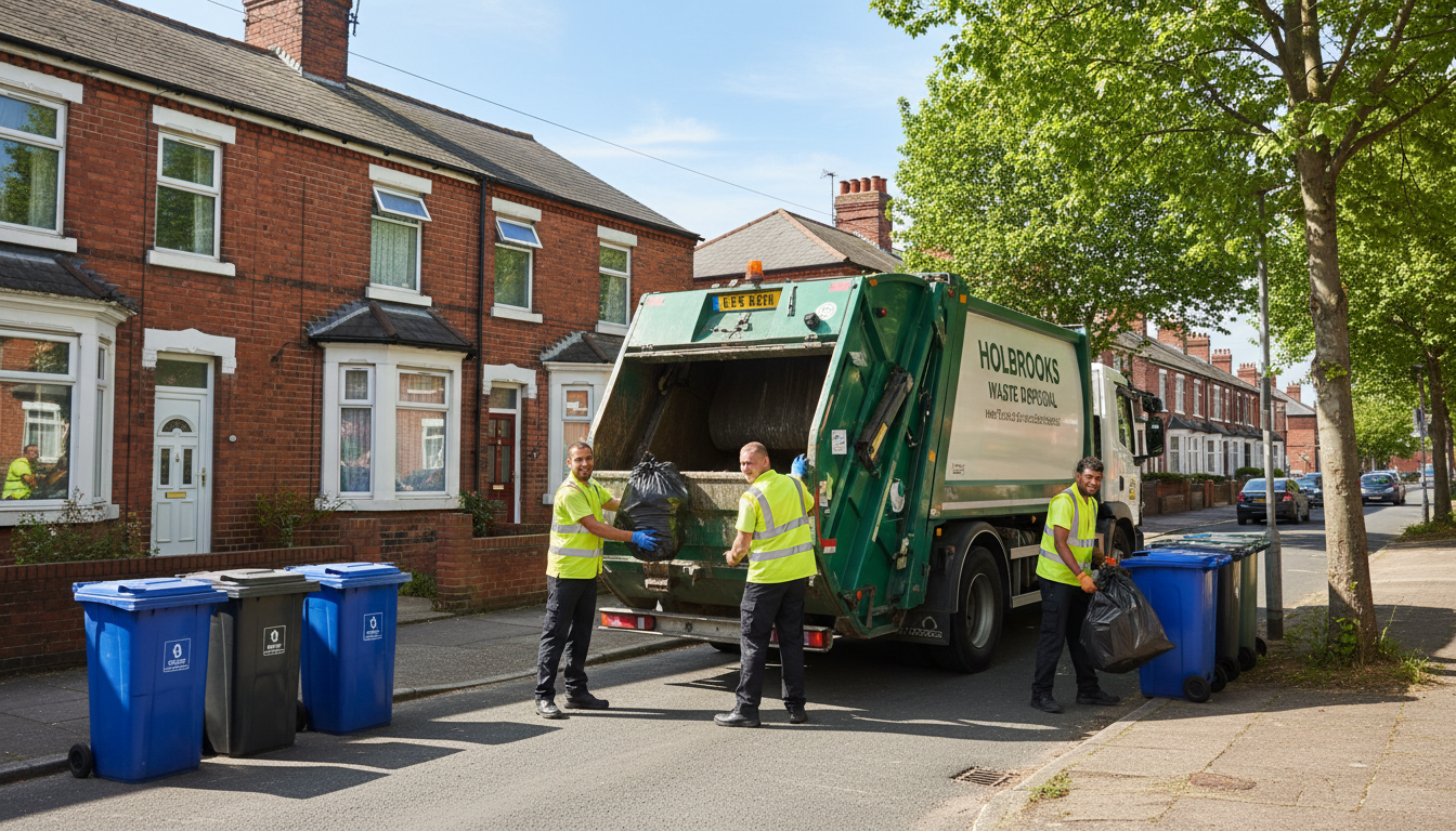 Professional Rubbish Removal team in Holbrooks loading waste into van