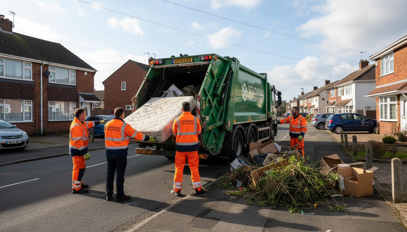 Professional Rubbish Removal team in Kingshurst loading waste into van
