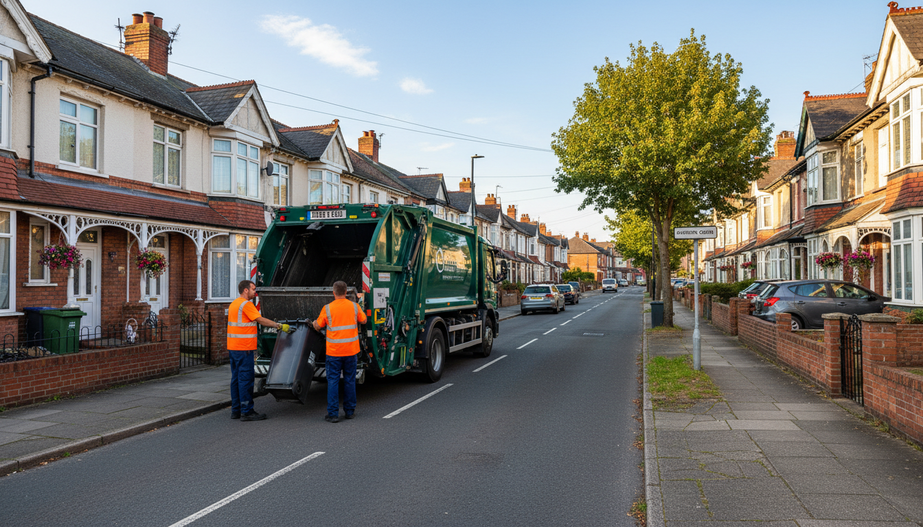 Professional Rubbish Removal team in Marston Green loading waste into van