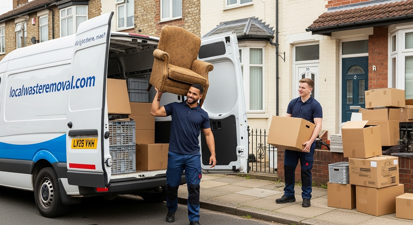 Professional Rubbish Removal team in Nechells loading waste into van