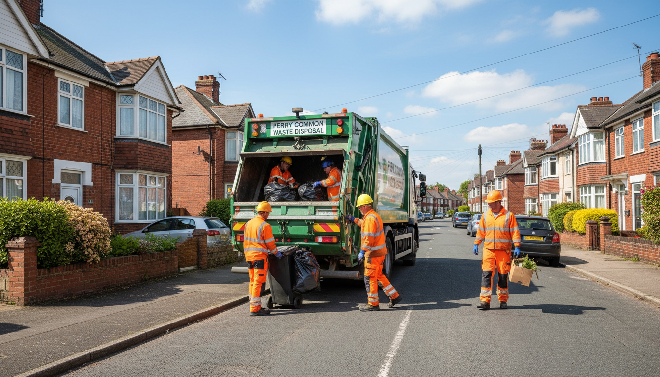 Professional Rubbish Removal team in Perry Common loading waste into van