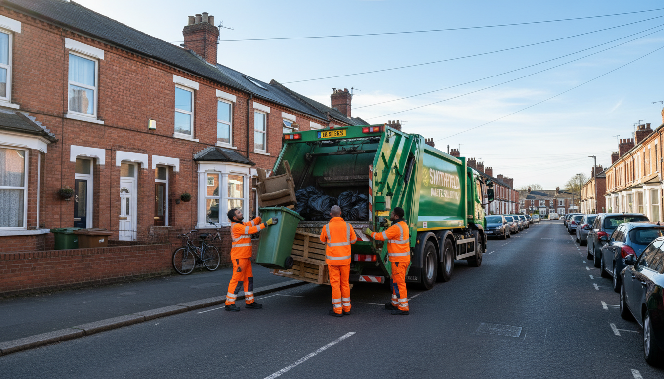 Professional Rubbish Removal team in Smithfield loading waste into van