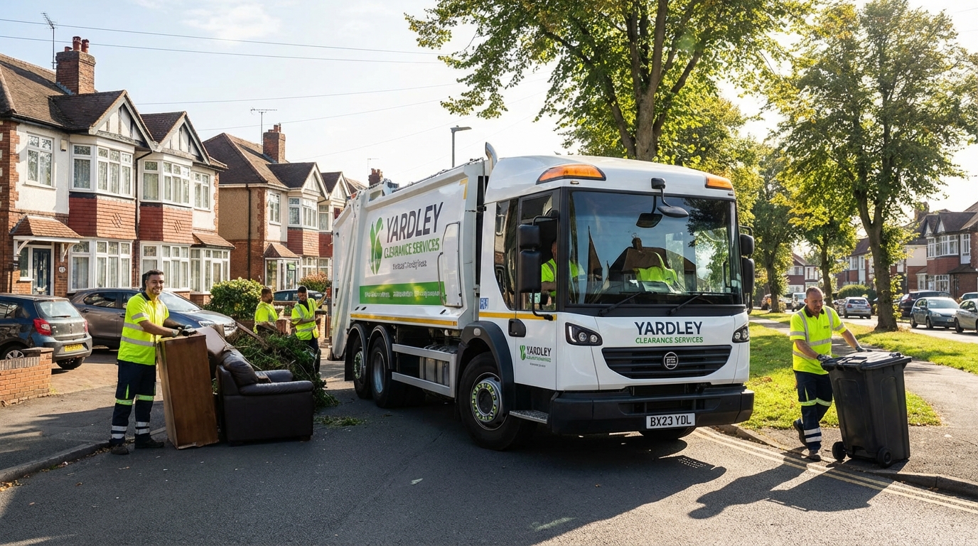 Professional Rubbish Removal team in South Yardley loading waste into van