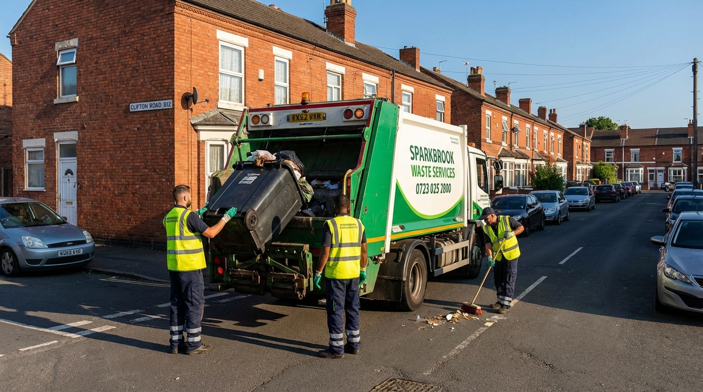 Professional Rubbish Removal team in Sparkbrook loading waste into van