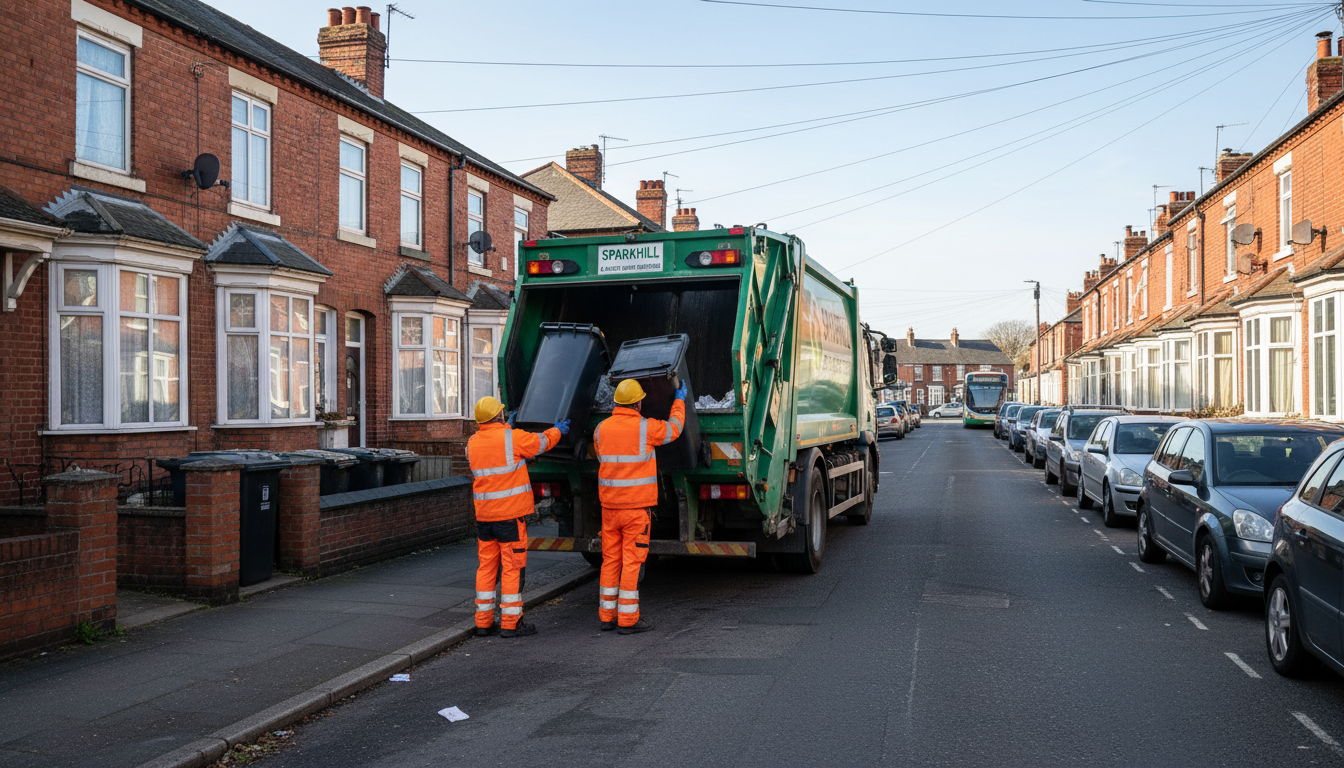 Professional Rubbish Removal team in Sparkhill loading waste into van