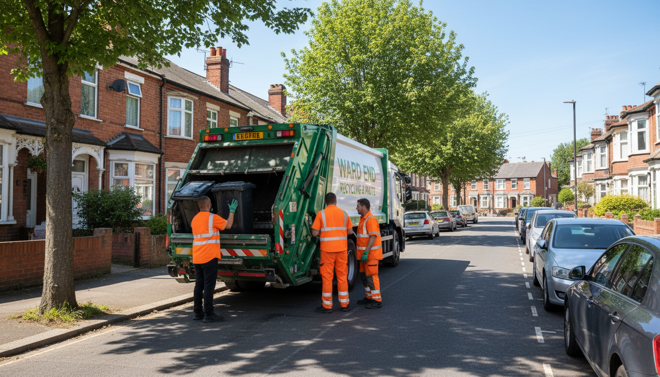 Professional Rubbish Removal team in Ward End loading waste into van
