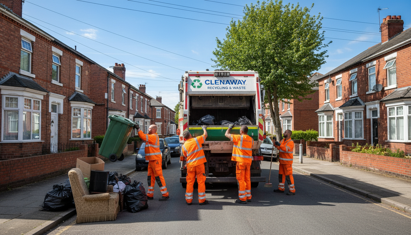 Professional Rubbish Removal team in Witton loading waste into van