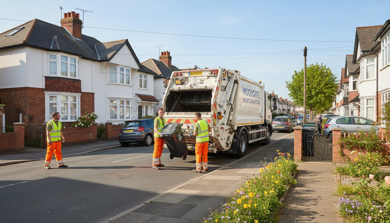 Professional Rubbish Removal team in Woodgate loading waste into van