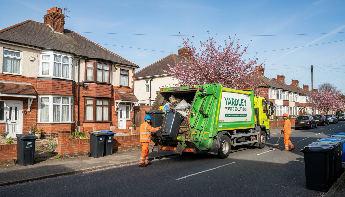 Professional Rubbish Removal team in Yardley loading waste into van
