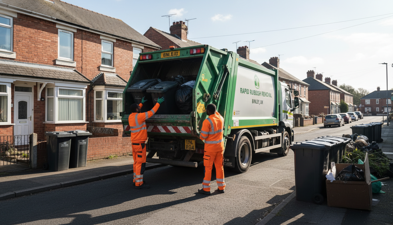 Professional Same Day Waste Removal team in Binley loading waste into van