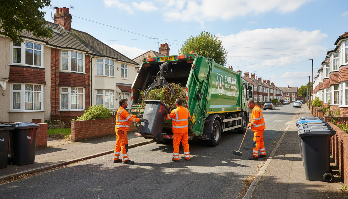 Professional Same Day Waste Removal team in Canley loading waste into van