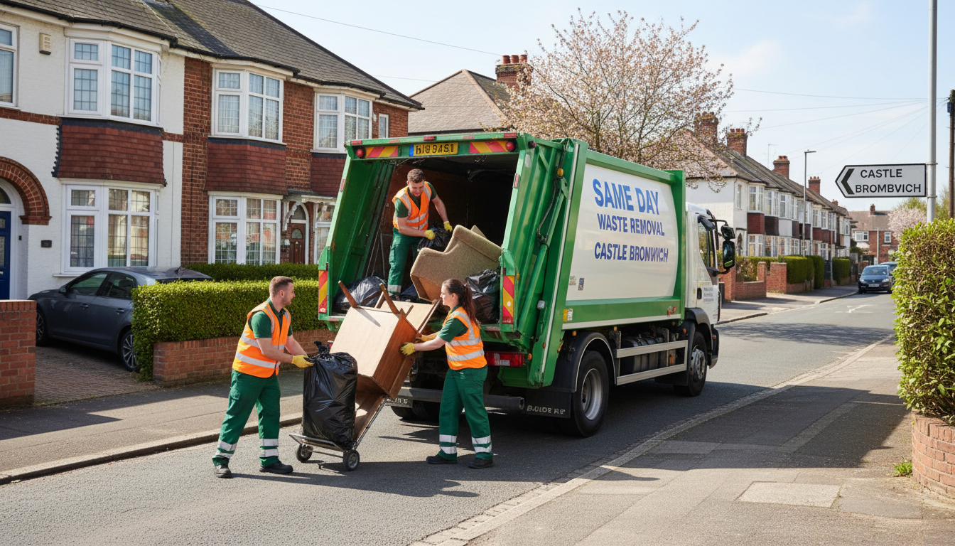 Professional Same Day Waste Removal team in Castle Bromwich loading waste into van