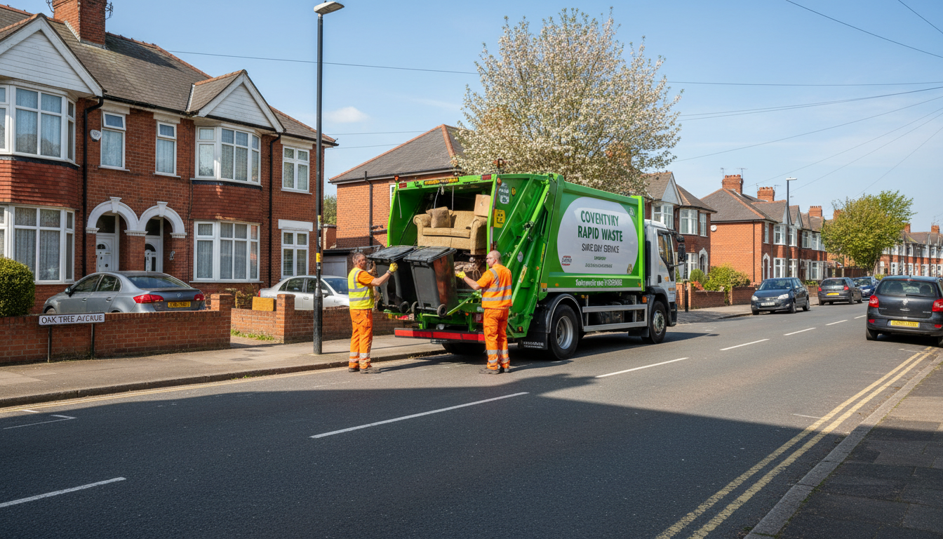 Professional Same Day Waste Removal team in Coventry loading waste into van