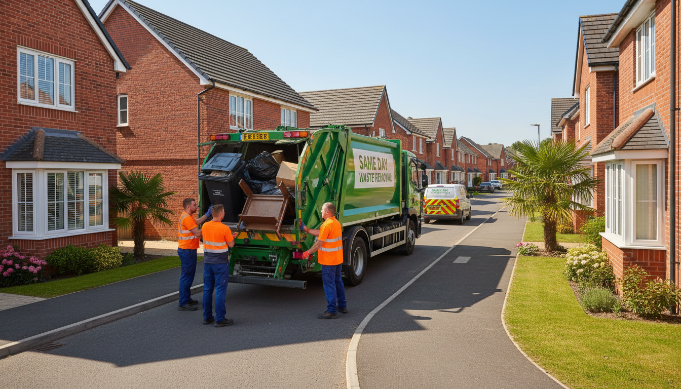 Professional Same Day Waste Removal team in Dickens Heath loading waste into van