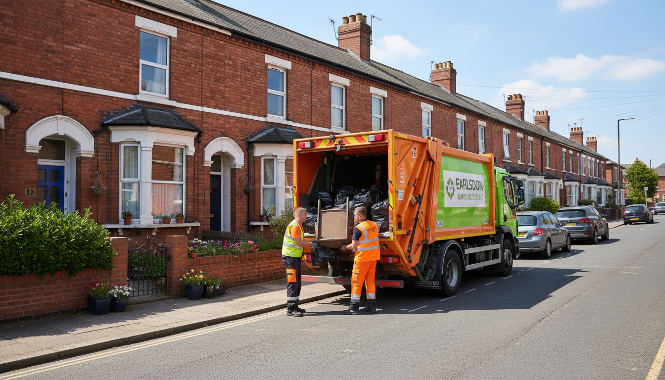 Professional Same Day Waste Removal team in Earlsdon loading waste into van