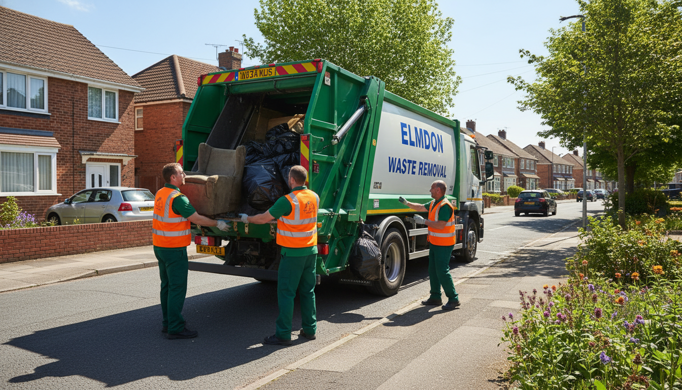 Professional Same Day Waste Removal team in Elmdon loading waste into van