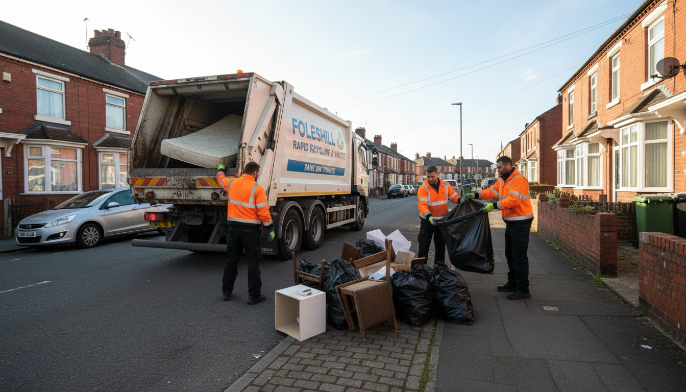 Professional Same Day Waste Removal team in Foleshill loading waste into van