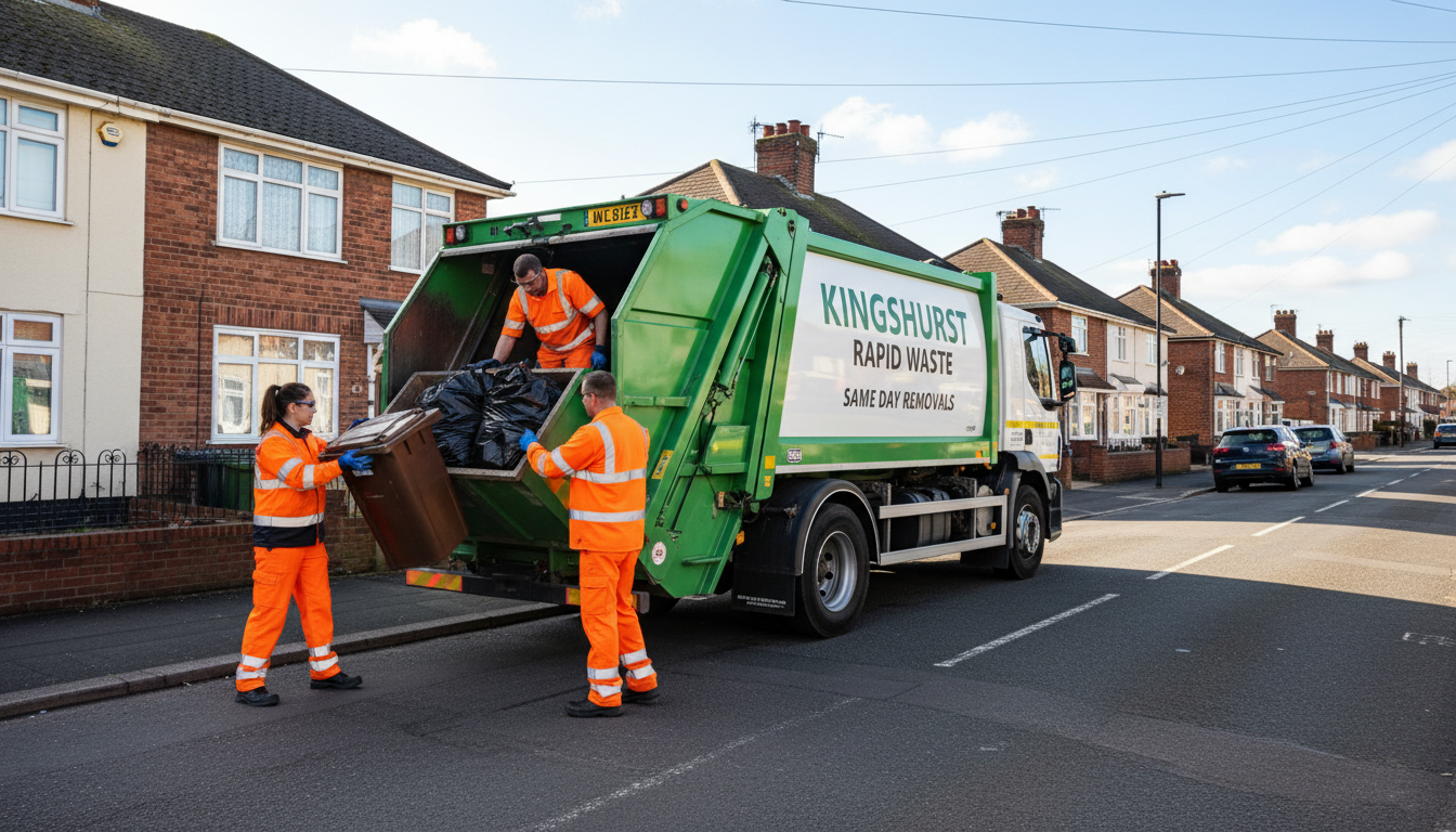 Professional Same Day Waste Removal team in Kingshurst loading waste into van