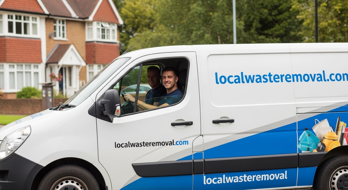 Professional Same Day Waste Removal team in Moseley loading waste into van