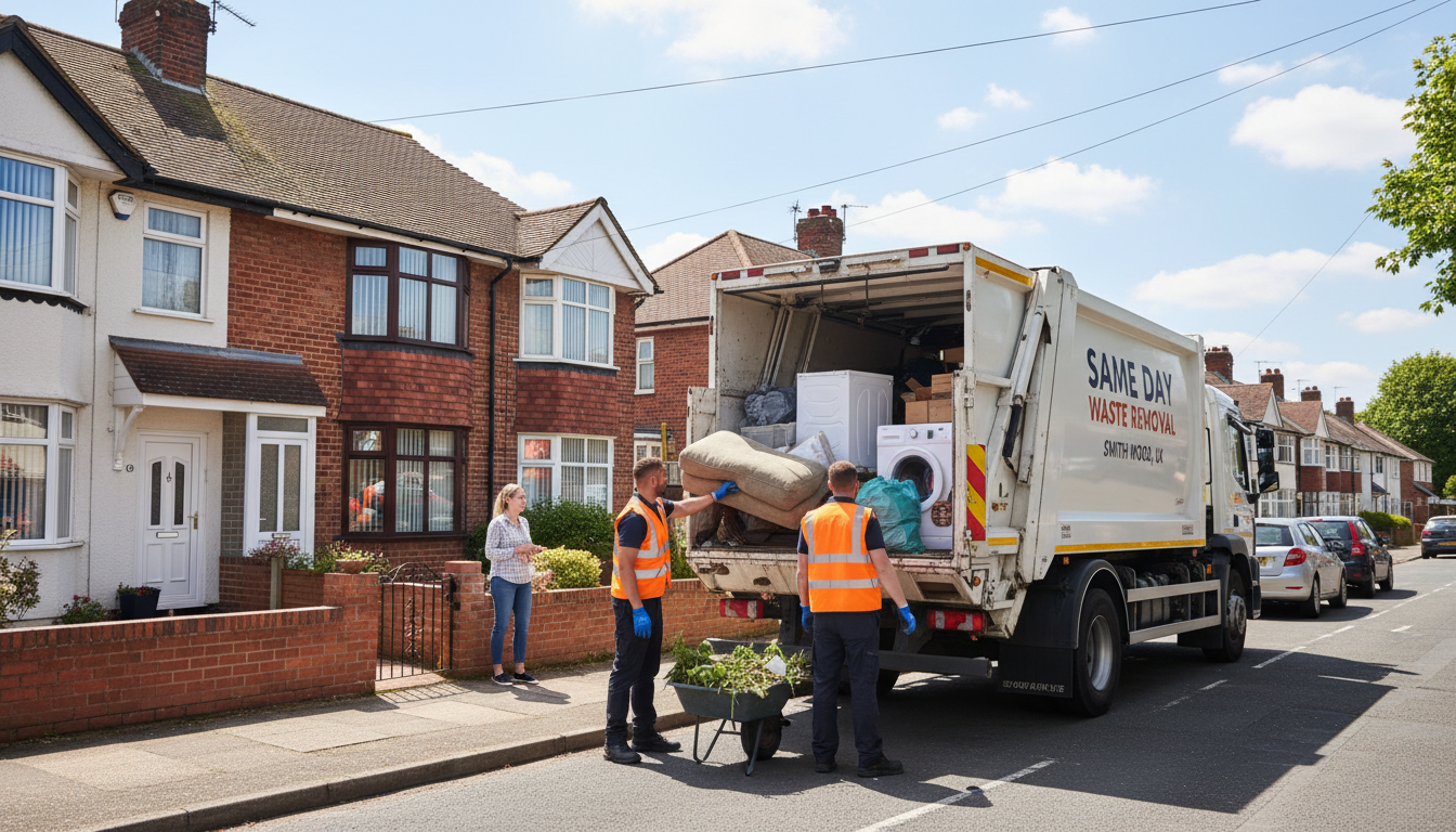 Professional Same Day Waste Removal team in Smith's Wood loading waste into van