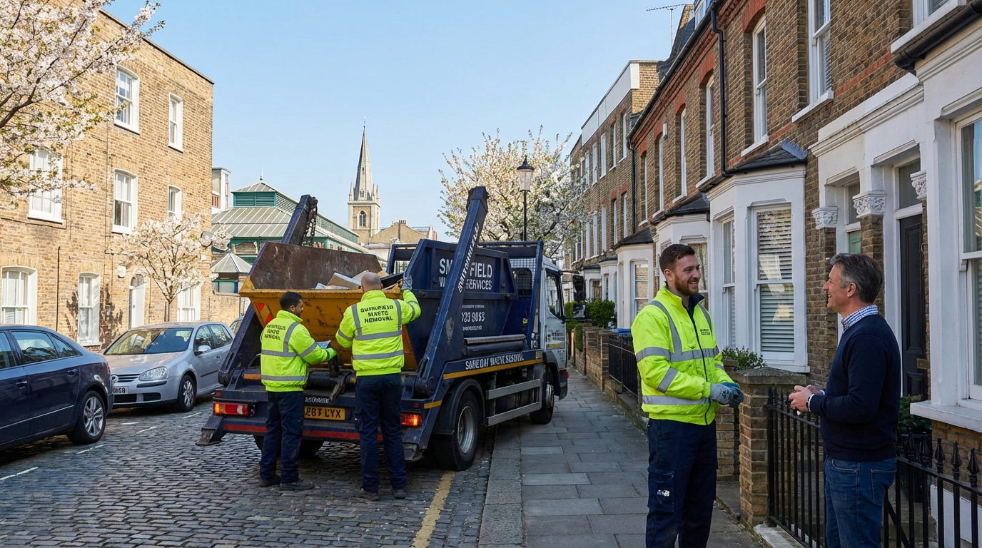 Professional Same Day Waste Removal team in Smithfield loading waste into van