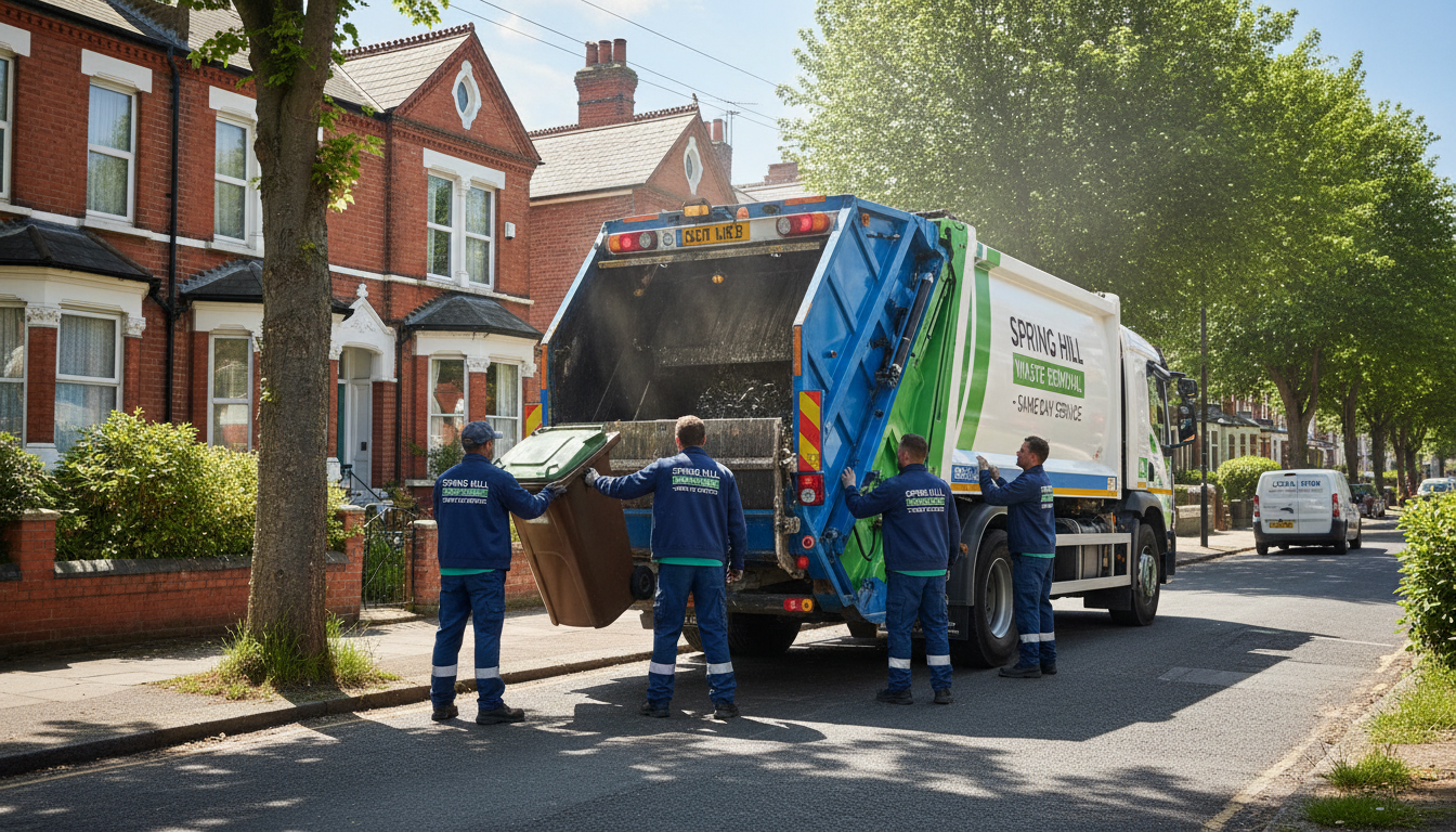Professional Same Day Waste Removal team in Spring Hill loading waste into van
