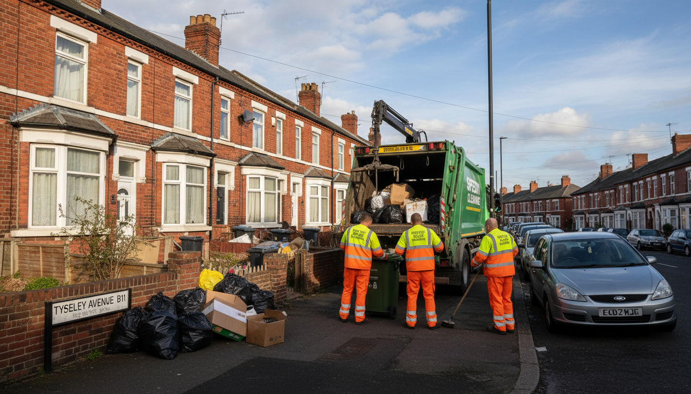Professional Same Day Waste Removal team in Tyseley loading waste into van