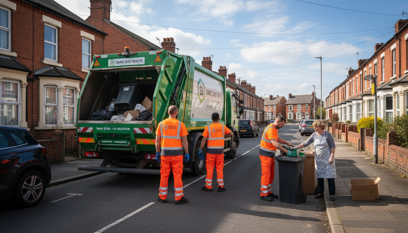 Professional Same Day Waste Removal team in Ward End loading waste into van