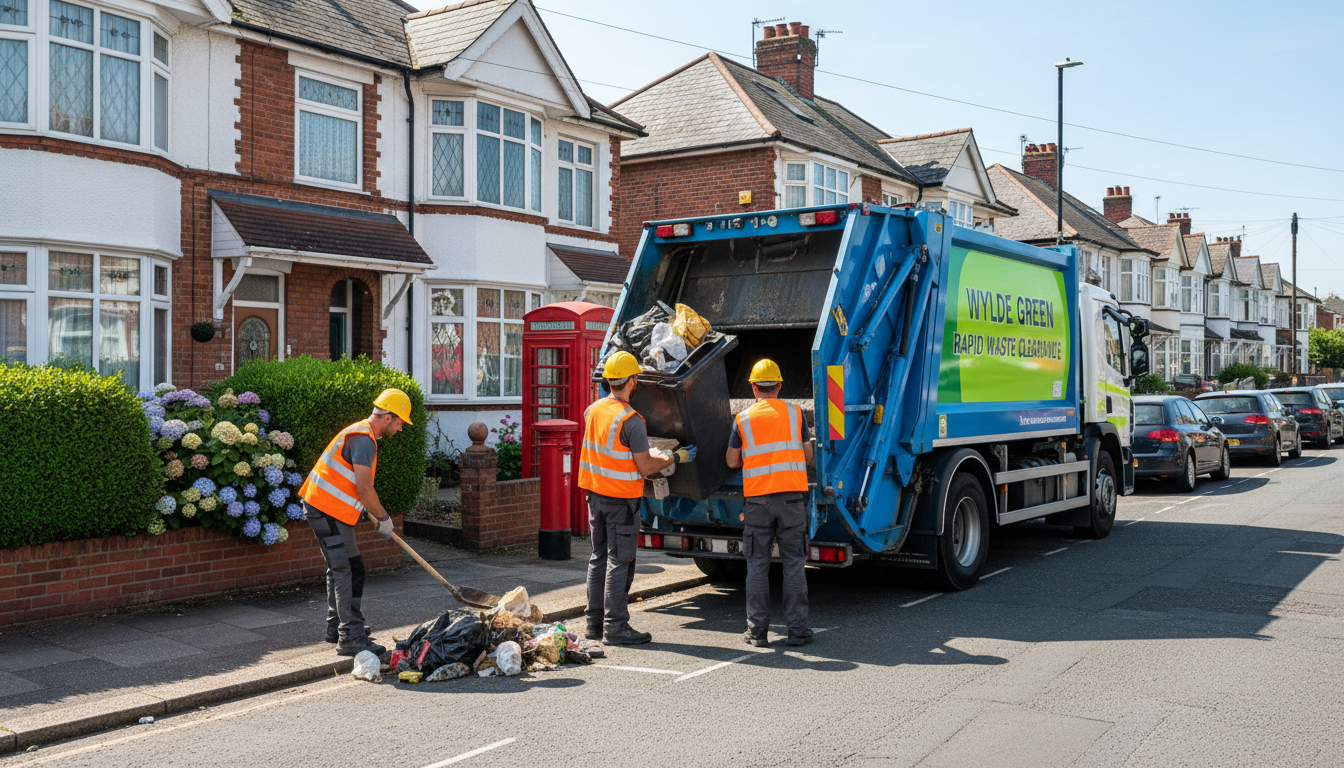 Professional Same Day Waste Removal team in Wylde Green loading waste into van