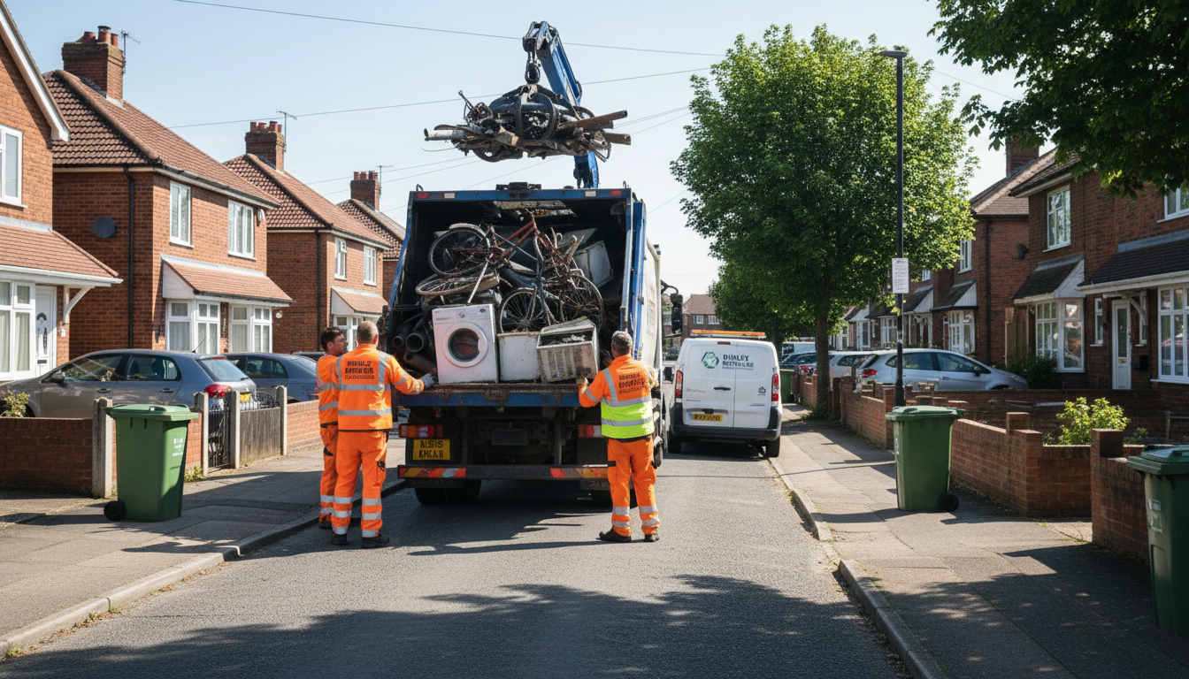 Professional Scrap Metal Removal team in Binley loading waste into van