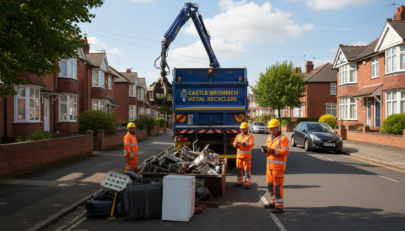 Professional Scrap Metal Removal team in Castle Bromwich loading waste into van