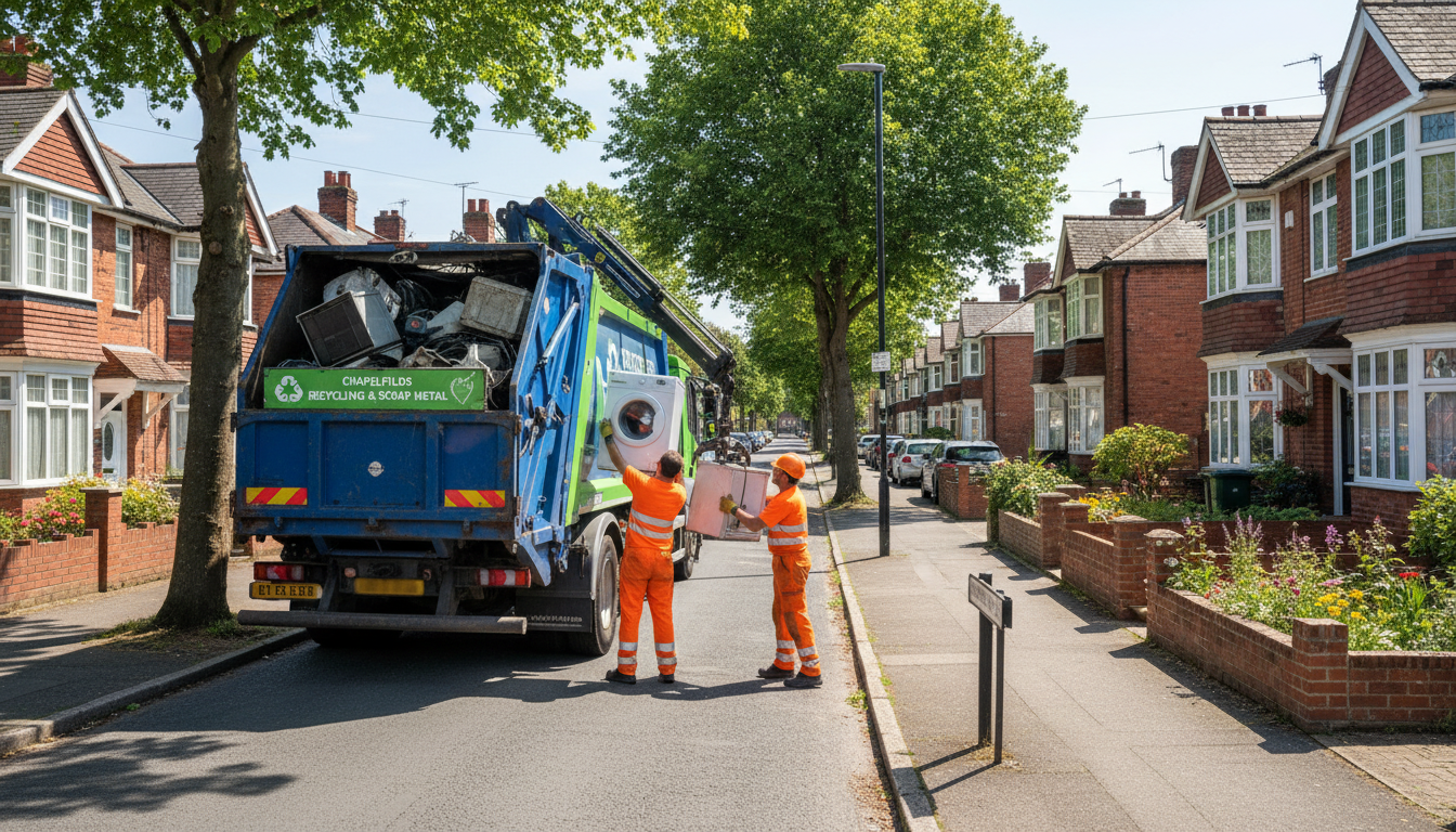 Professional Scrap Metal Removal team in Chapelfields loading waste into van