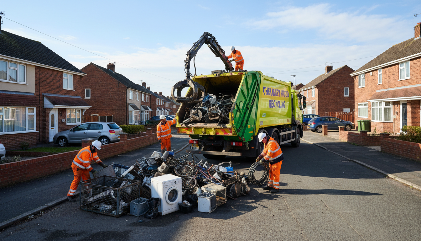 Professional Scrap Metal Removal team in Chelmsley Wood loading waste into van