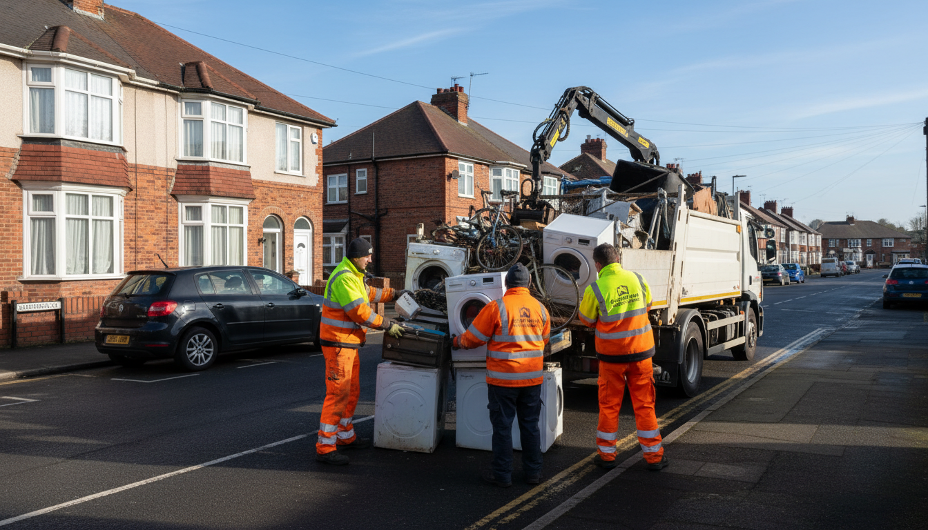 Professional Scrap Metal Removal team in Cheylesmore loading waste into van