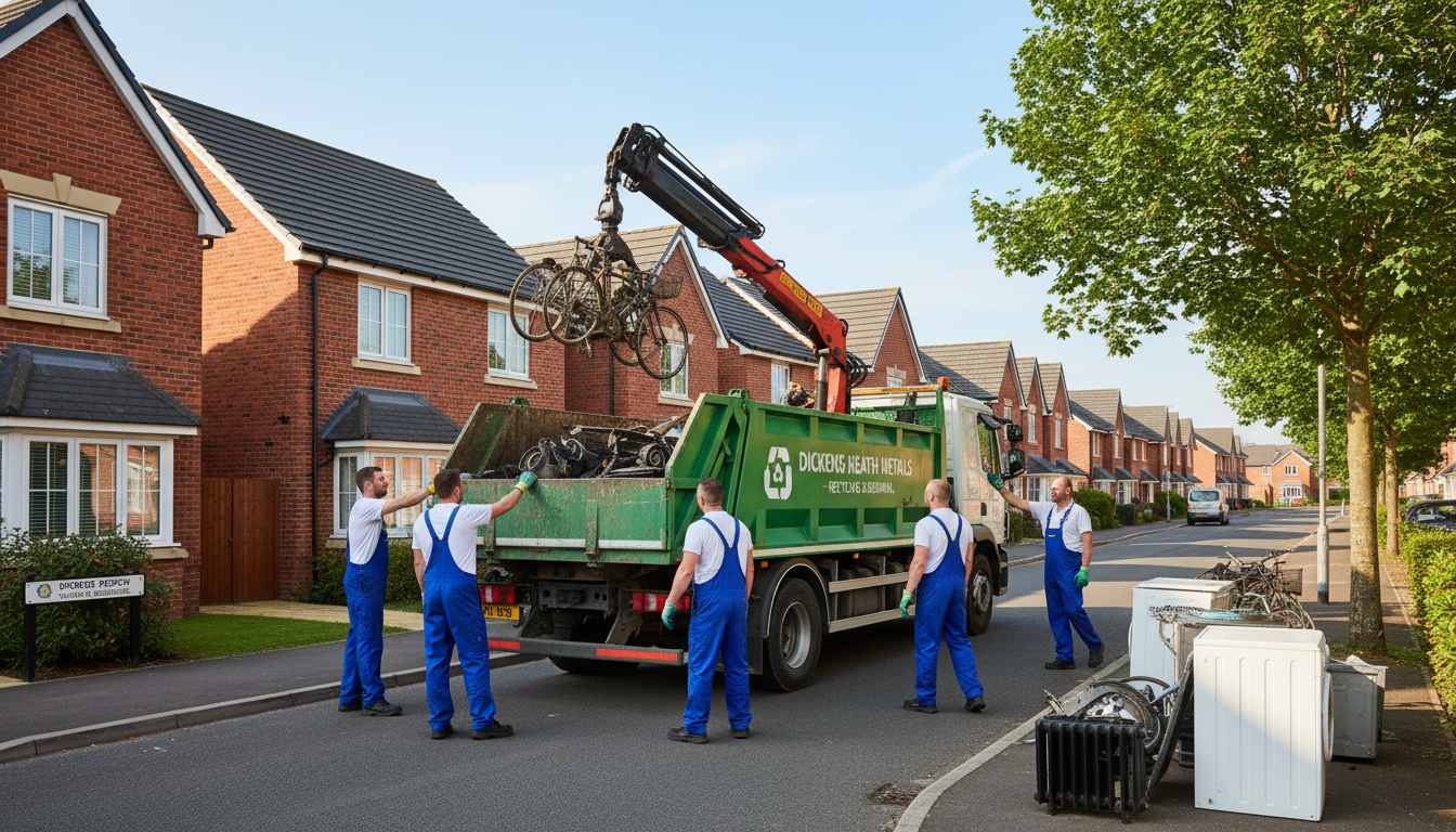 Professional Scrap Metal Removal team in Dickens Heath loading waste into van