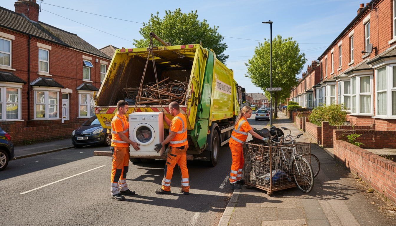 Professional Scrap Metal Removal team in Fordbridge loading waste into van