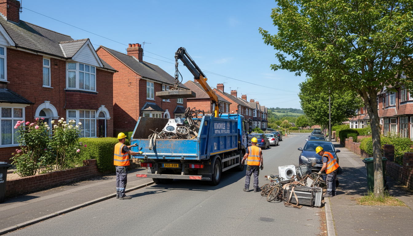 Professional Scrap Metal Removal team in Knowle loading waste into van