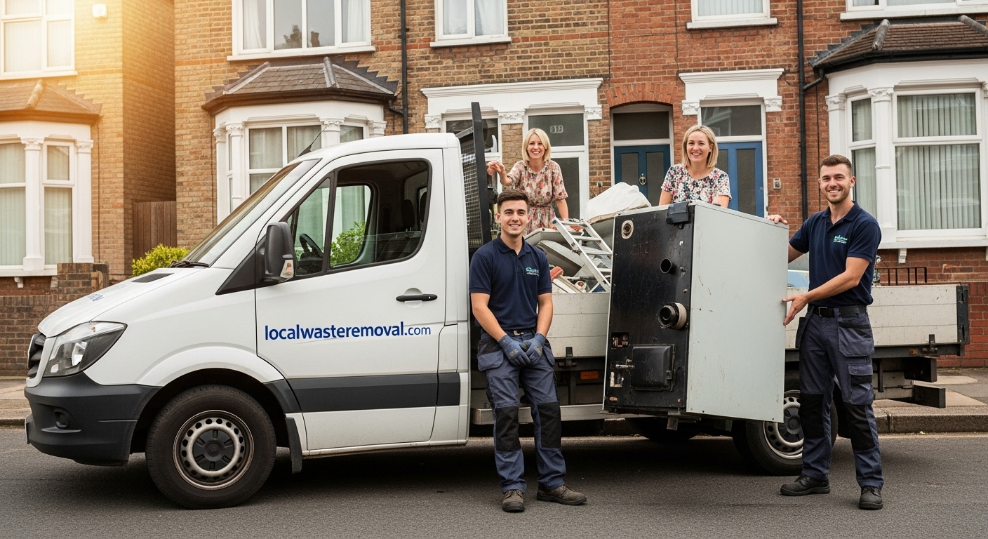 Professional Scrap Metal Removal team in Moseley loading waste into van