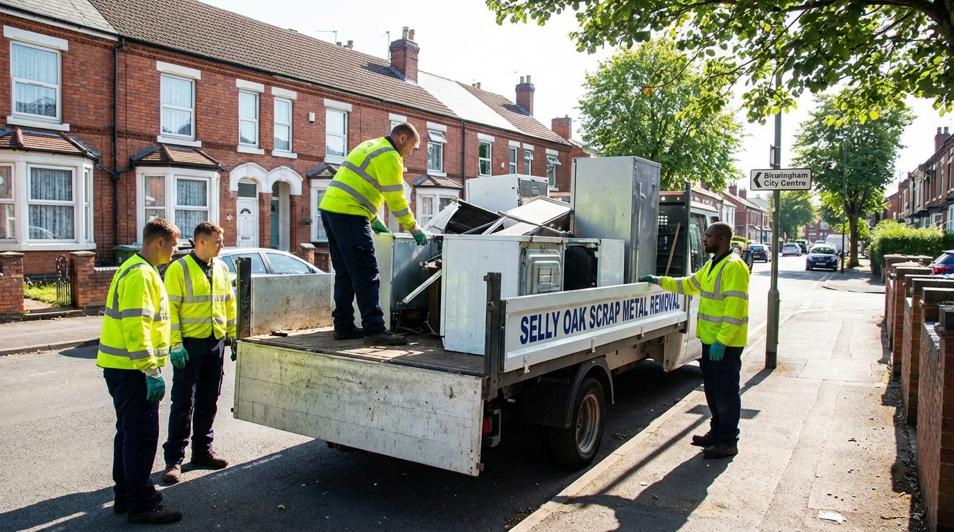 Professional Scrap Metal Removal team in Selly Oak loading waste into van