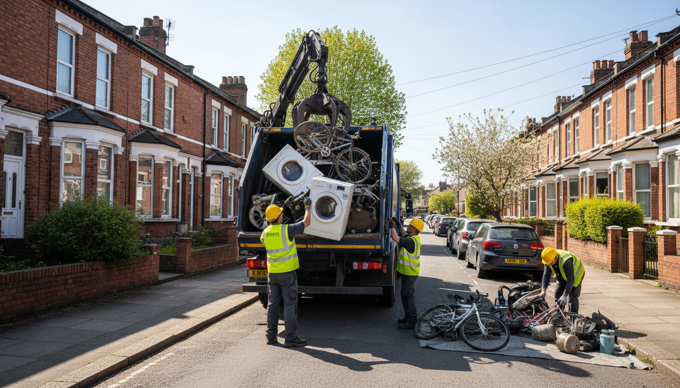 Professional Scrap Metal Removal team in Spring Hill loading waste into van