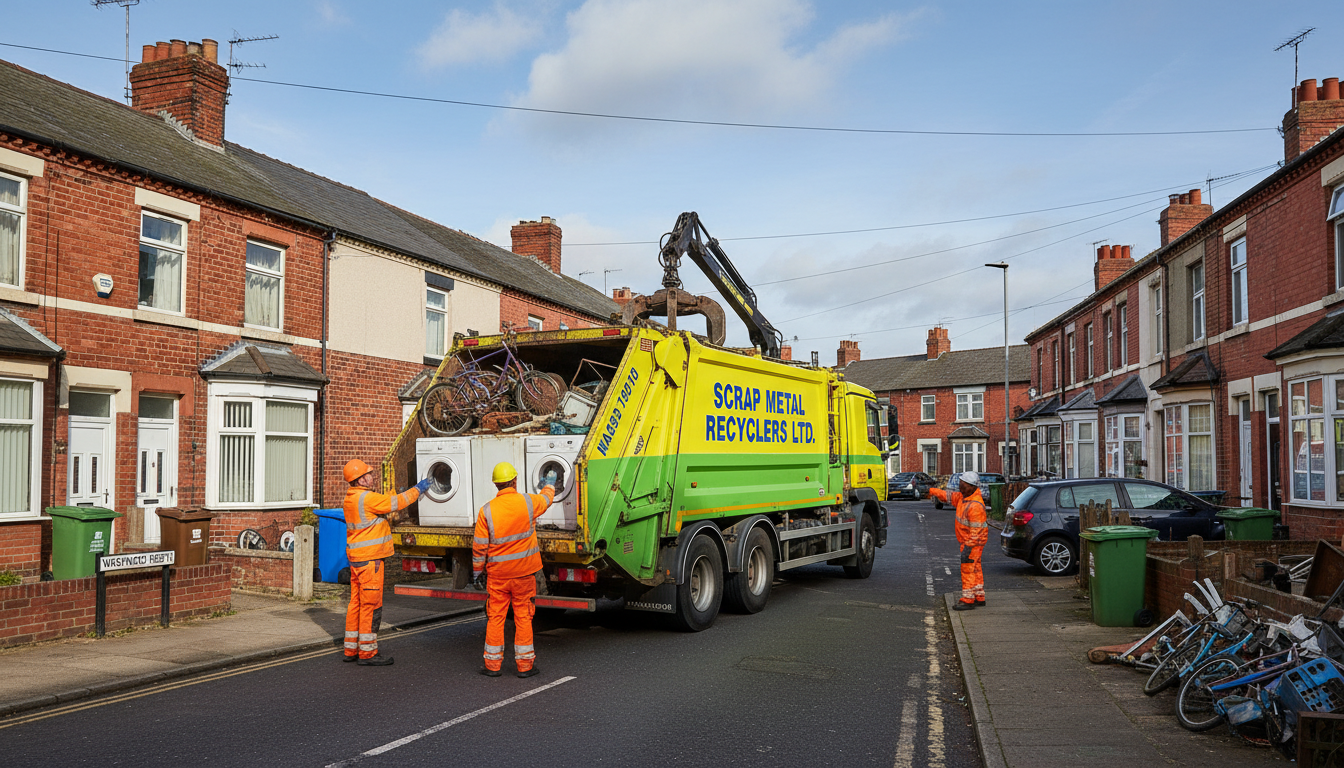 Professional Scrap Metal Removal team in Washwood Heath loading waste into van