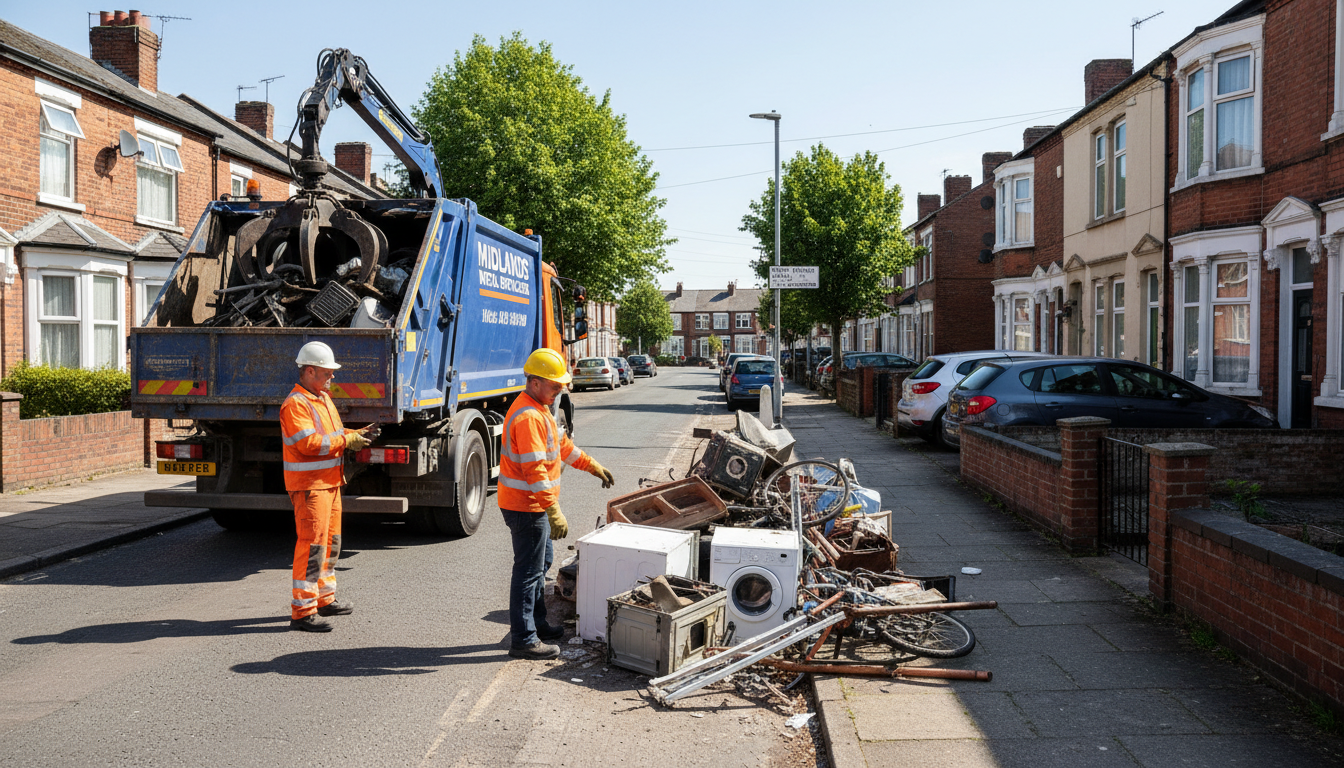 Professional Scrap Metal Removal team in Winson Green loading waste into van