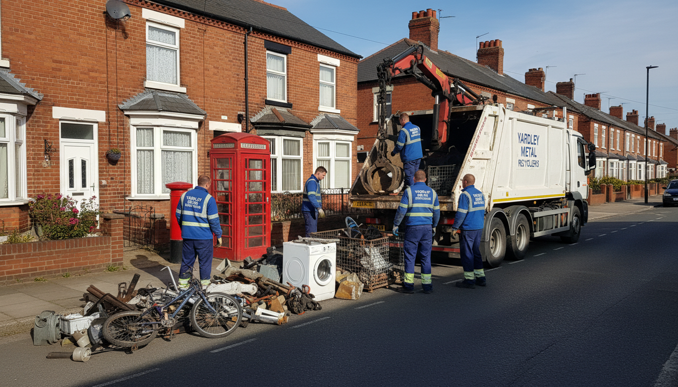 Professional Scrap Metal Removal team in Yardley loading waste into van
