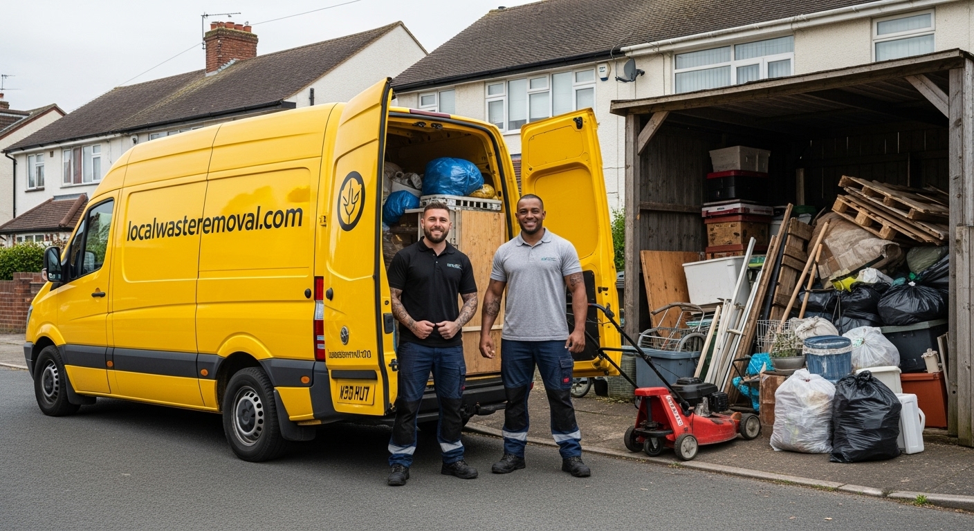 Professional Shed Clearance team in Acocks Green loading waste into van