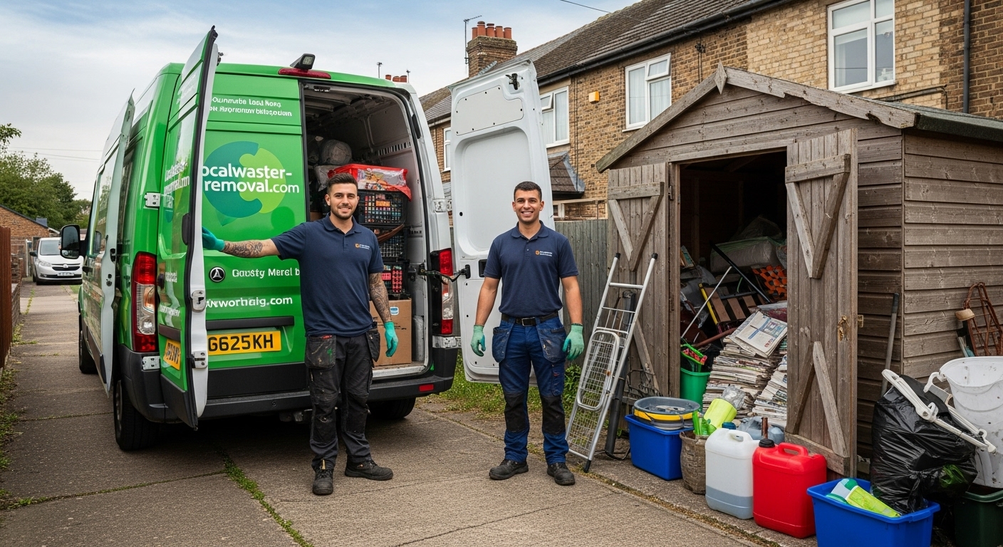 Professional Shed Clearance team in Alum Rock loading waste into van