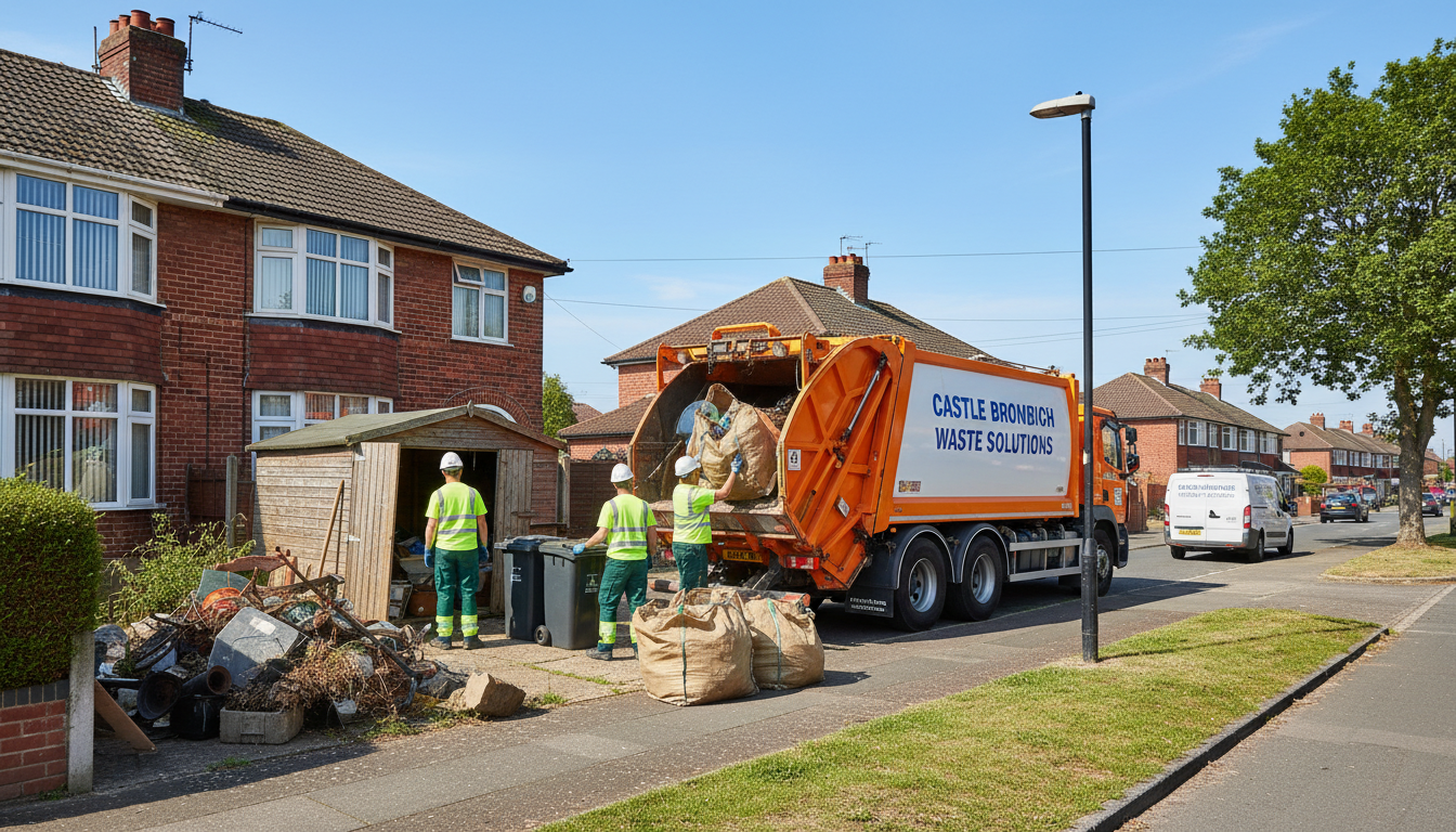 Professional Shed Clearance team in Castle Bromwich loading waste into van