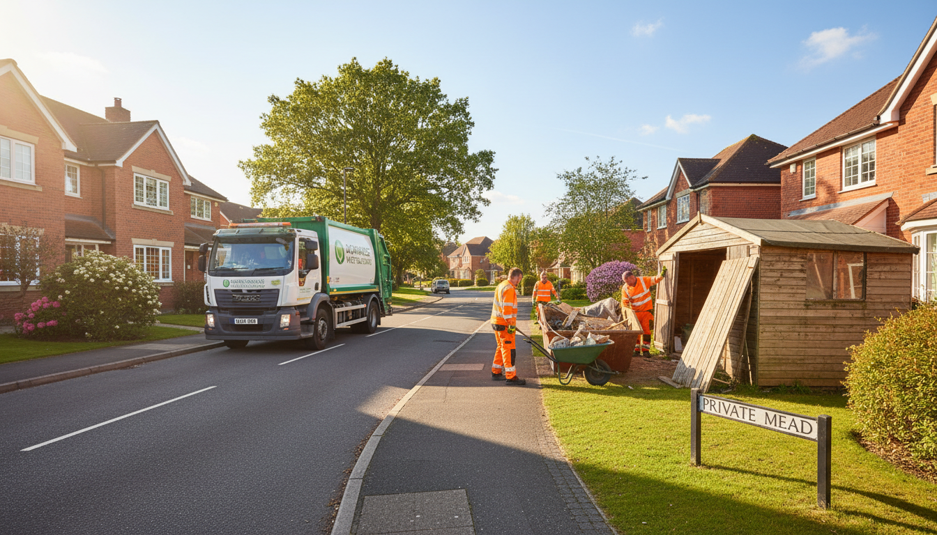 Professional Shed Clearance team in Dorridge loading waste into van
