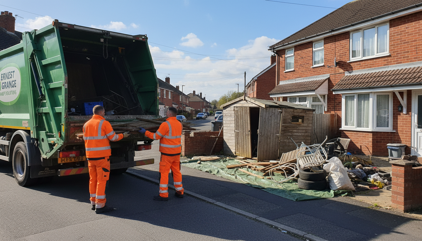 Professional Shed Clearance team in Ernesford Grange loading waste into van